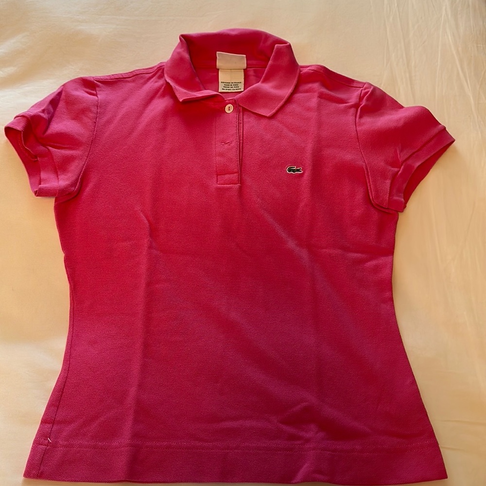 Lacoste woman’s polo pink size 40